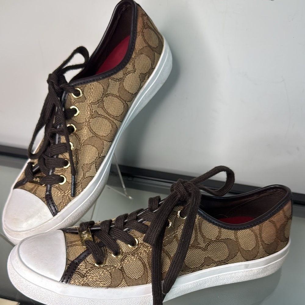 Classic COACH Empire Signature Logo Sneakers 7.5 - Picture 1 of 9